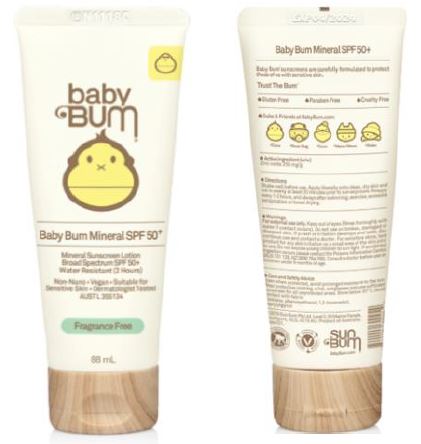Baby Bum Mineral SPF50+ Sunscreen Lotion 제품사진 #1