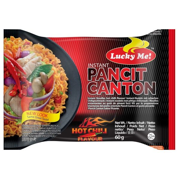 Lucky me Chili Pancit Canton Noodle Soup 제품사진 #1