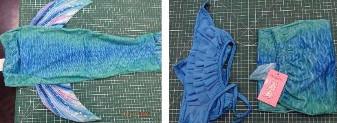 Wishliker - Girls' Mermaid Tail for Swimming - Mermaid Fin and Bikini Set 제품사진 #1