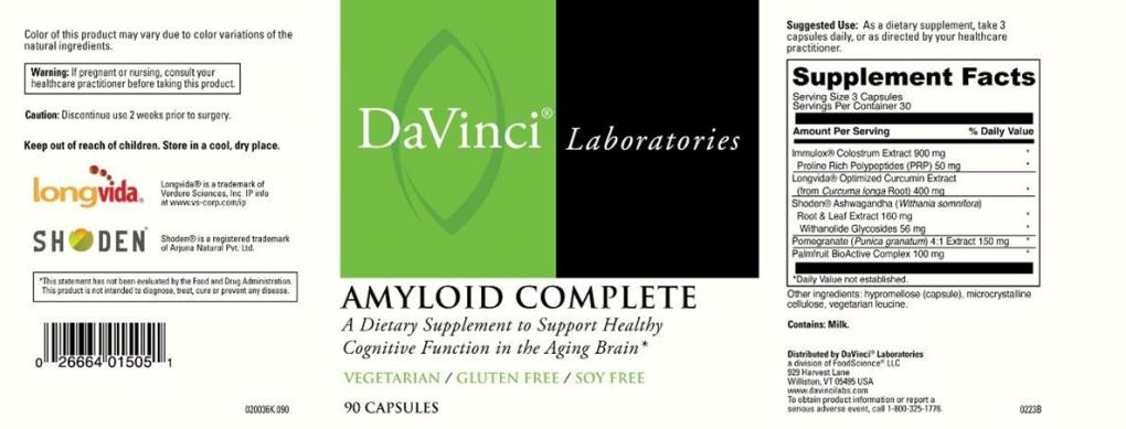 DaVinci Laboratories Amyloid Complete 제품사진 #1