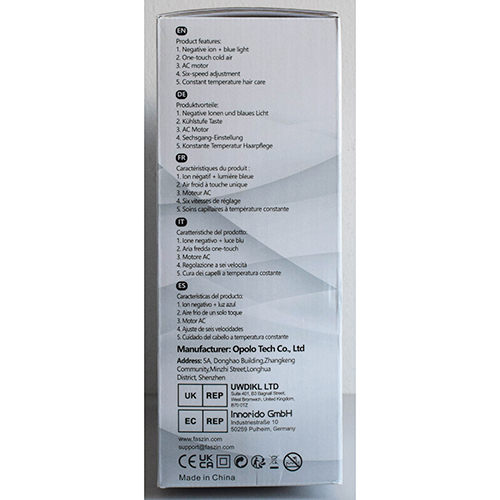 FASZIN Professional Hair Dryer 제품사진 #4