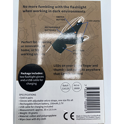 WIBBRI Flashlight Gloves 제품사진 #3