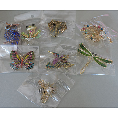 Adramata 8 Pcs Brosche fur Damen Kristall Brosche Abzeichen Strass Tier Broschen fur Kleidung Hemden 제품사진 #2