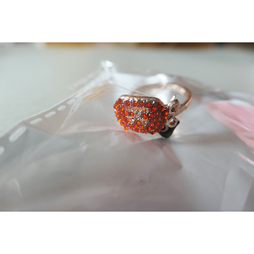 ORAZIO 4pcs Halloween Schmuck Set Thanksgiving Kurbis Ring Halskette Ohrringe fur Frauen Strass Hak 제품사진 #3