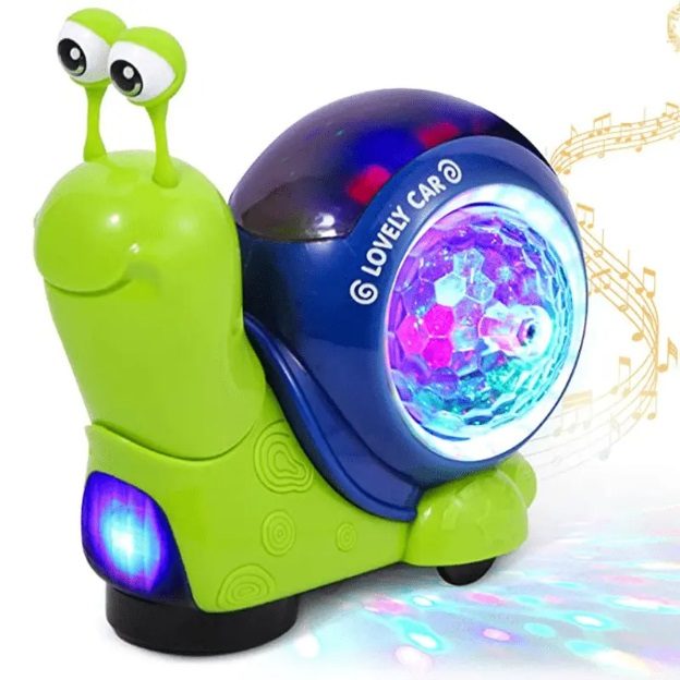 AIUAZA Interactive Musical Light Up Crawling Snail Toy - Early Educational Toy for Babies and Toddlers! Easter Gift 제품사진 #1