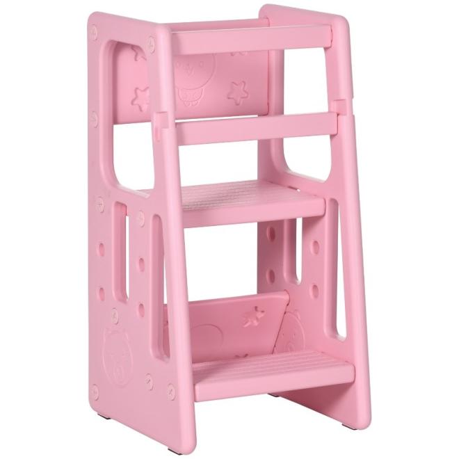 Qaba Toddler Kitchen Helper 2 Step Stool 제품사진 #2