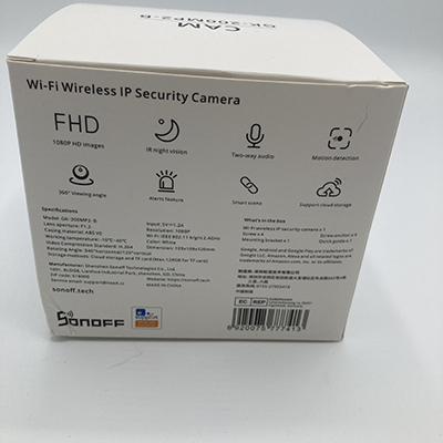 Sonoff Wi-Fi wireless IP Security camera 제품사진 #2