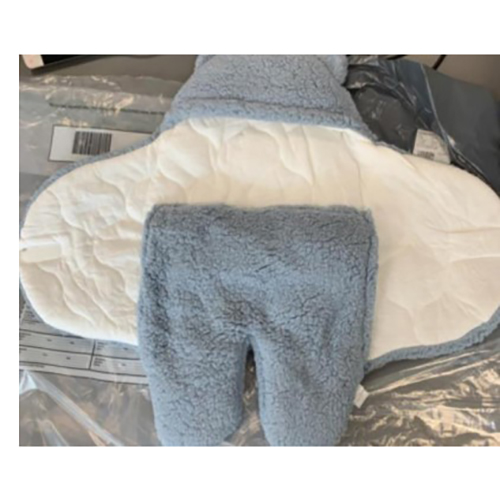 Blue and White Teddy Bear Wrap Baby Sleeping Bag 제품사진 #1