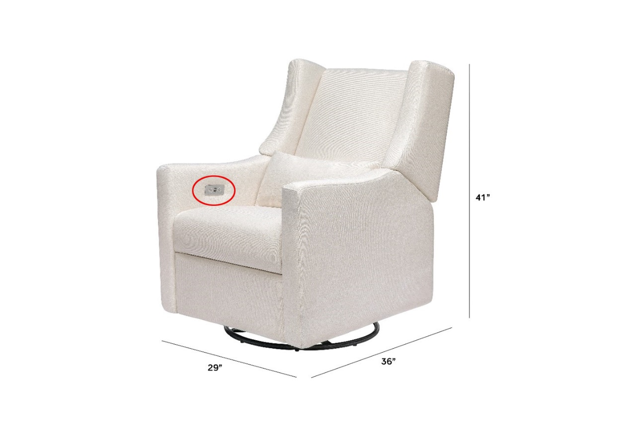 Babyletto Kiwi Electronic Recliner and Swivel Gliders with USB port 제품사진 #1
