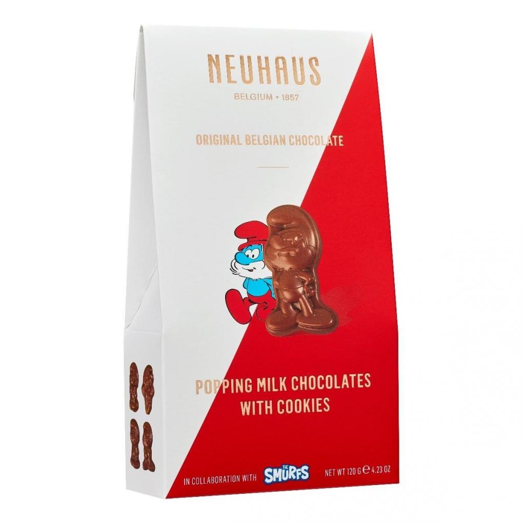 Belgian Chocolate Moments Smurfs Popping Milk Chocolates with Cookies 제품사진 #1