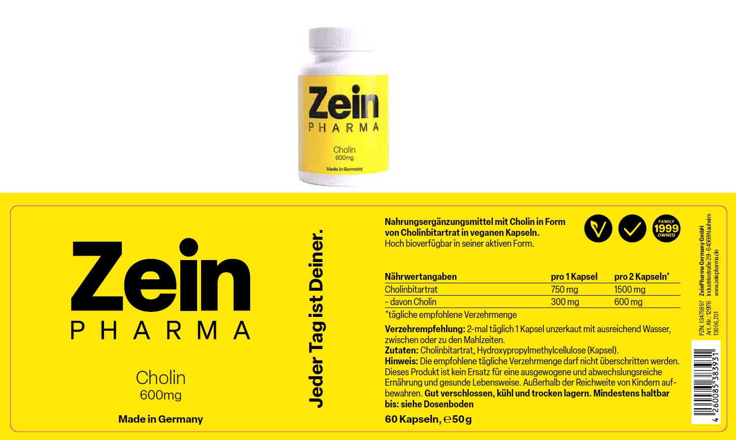 Zein Pharma Cholin 제품사진 #1