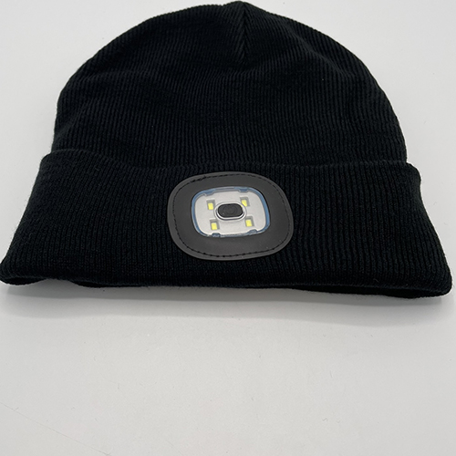 o 제품명 : Beanie with LED lamp, black 제품사진 #1