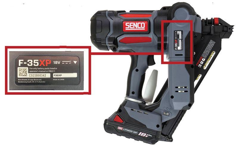o 제품명 : SENCO F35XP Cordless 34-degree nail gun 제품사진 #1