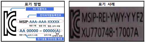 표기방법 및 표기사례 이미지