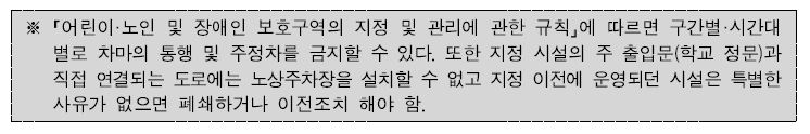 어린이, 노인 및 장애인 보호구역의 지정 및 관리에 관한 규칙