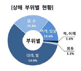 상해 부위별 현황